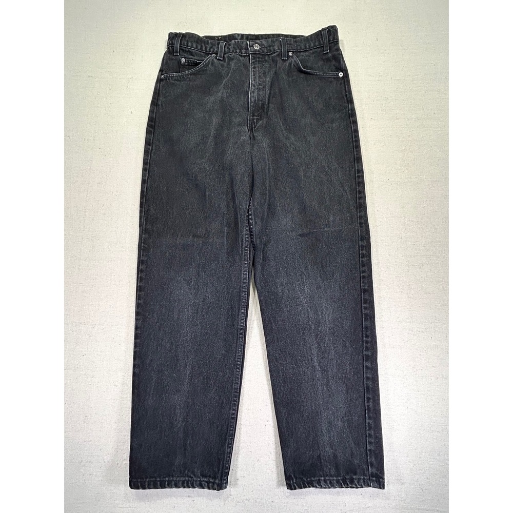 Vintage Levi's 550 Men's 36 Orange Tab Jeans Black Denim Relaxed Taper Baggy 90s